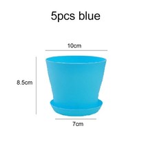 Set of 5 Plastic Plant Pots