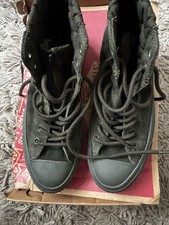 Dark Green suede Converse Chuck Taylor All Star Hi MA trainers #sneakers UK 8.5