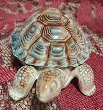 VINTAGE Tortoise Trinket Box