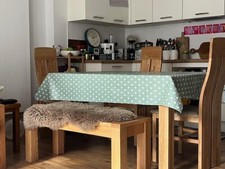 Solid Oak extendable table, 3