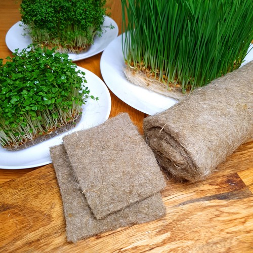 Natural fibre mat - natural, hydroponic