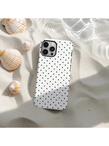 Cute white polka dot phone - polka,