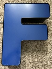 18” CHANNEL LETTERS , Commercial Quality,    Blue Face, Black Trim,  "F”
