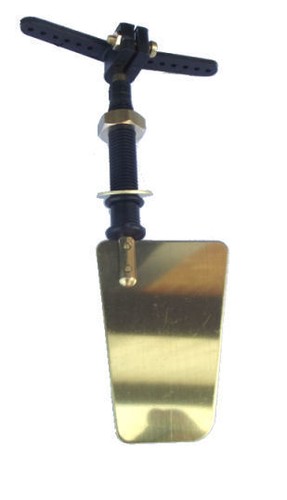 Model boat rudder brass - brass, with