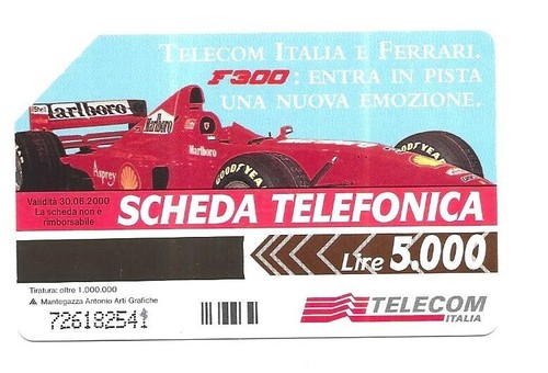 Rare phone card ferrari - rare,