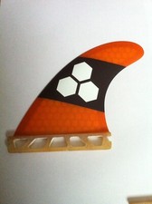 Futures Middle Fin single Thruster Surfboard surf fins Orange Honeycomb surfing