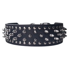 Pu Leather Dog Black Collars