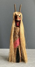 Vintage Wooden Oni Guardian Figurine – Japanese Demon Talisman Ornament
