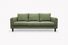 Harbour Grand 3 Seater Sofa, Relaxed Linen Olive Green