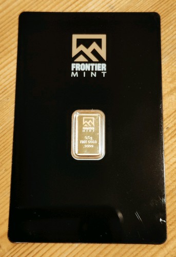 Gold bar frontier mint - 0.5g,