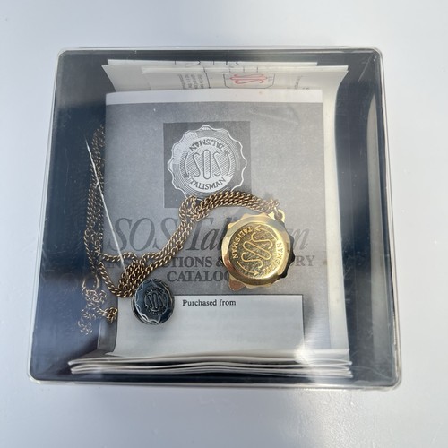Sos talisman necklace pin - sos, &