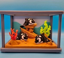 3 Killer Whales With Aquarium