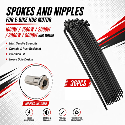 Spokes and nipples for - and, e-bike