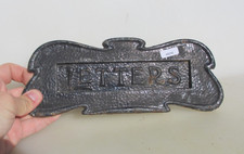 Large Antique Iron Letterbox Letter Box Post Slot Letters Vintage Art Nouveau