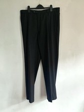 M&S Sartorial, Pure Wool-Pleat Front-Black-Trousers. Size 36”W, 32”L