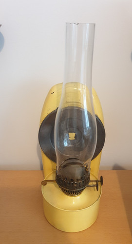 Antique yellow metal - yellow, lamp