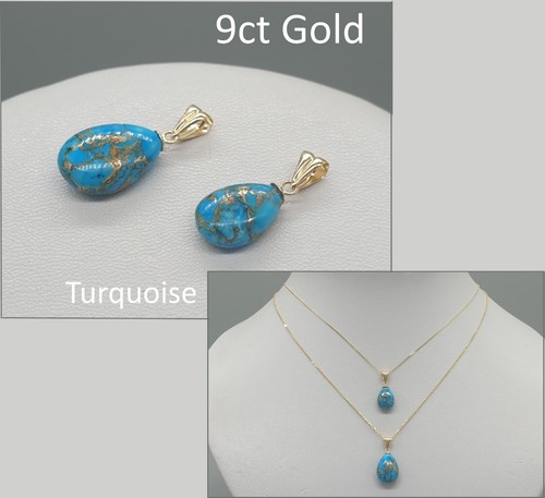9ct yellow gold turquoise - 9ct,