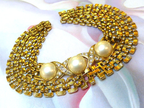 Trifari 1980s necklace signed - 1980s,