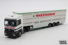 Herpa MB Actros MP1 LH livestock trailer animal transport "Westfleisch" 144438" 