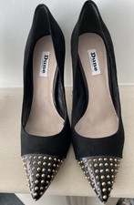 DUNE BLACK STUDDED POINTED TOE