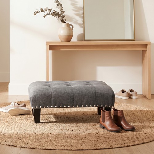 Upholstered ottoman footstool - upholstered,