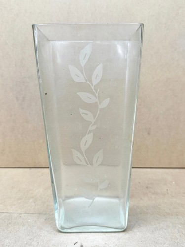 Vintage clear glass vase - vintage,