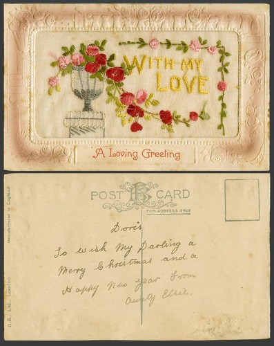 Ww1 silk embroidered - ww1, old