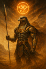 Horus Eye Of Protection Egyptian God Poster Print Framed Canvas Wall Art