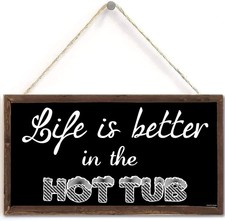 Hot Tub Sign Outdoor Pool