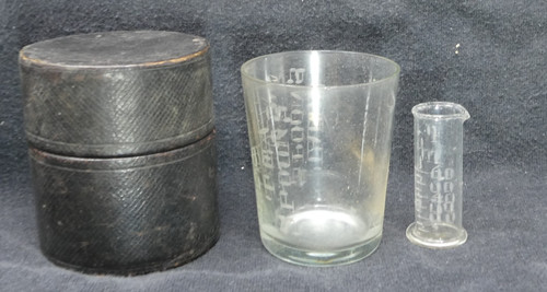 Cased minim medicine glass - cased,