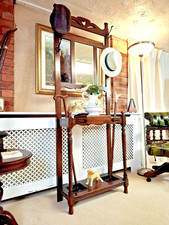 A Sympathetically Renovated Compact Arts & Crafts Solid Oak Hall Stand