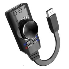 Black USB External Sound Card