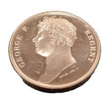 GEORGE  P. REGENT ~ BRONZE COIN ~ WELLINGTON, WATERLOO  JUNE 18, 1815