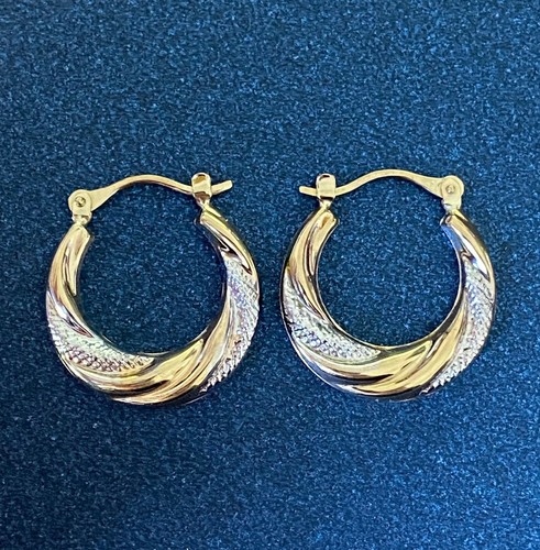 9ct yellow white - white, creole