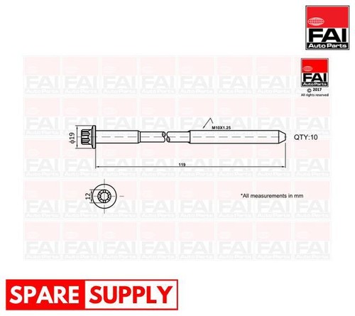 Bolt kit cylinder - kit,, for