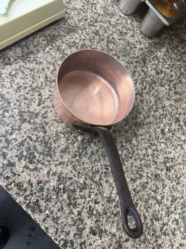 Vintage heavy copper saucepan - heavy,