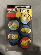 The Simpsons Shower Curtain Hooks Set Of 12 - 100% Official 2005