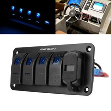 4 Gang Rocker Switch Panel USB