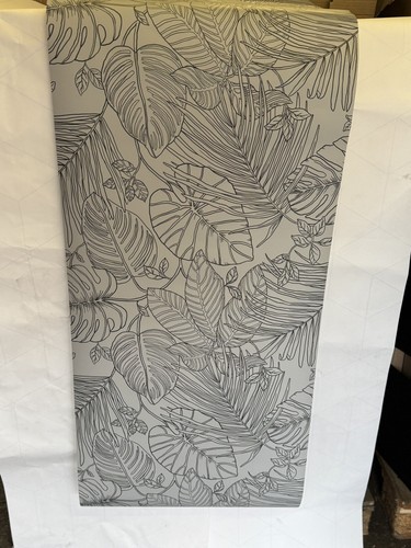 Rasch canopy leaves grey - rasch,