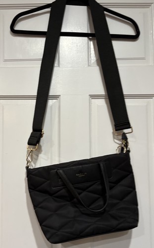 Radley black quilted nylon bag - black,