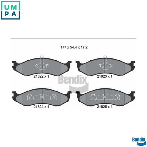 Brake pad set disc - set,