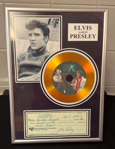 Elvis presley framed gold - presley,