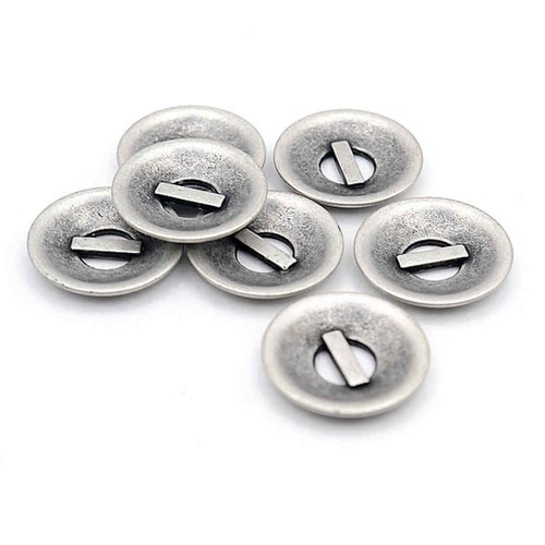 Antique silver hole buttons - antique,