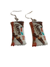 In The Style Of Kinder Bueno Packets Handmade Novelty Earrings Great For Gifts