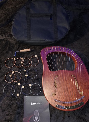 String wooden lyre harp - 16-string,