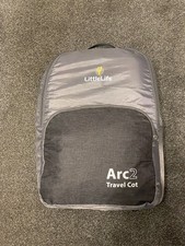 LittleLife Arc 2 Superlight Travel Cot with Mattress, Sheet and Carry Bag