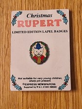 1998 Limited Edition Rupert Bear in Police Helmet Christmas Pin Badge