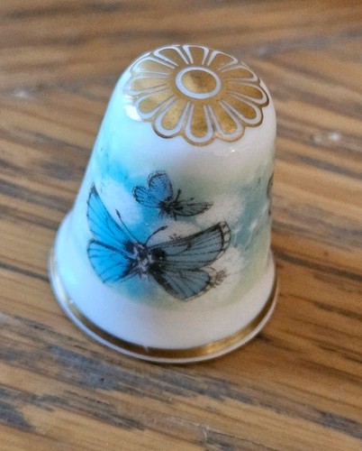 Spode ceramic thimble blue - ceramic,