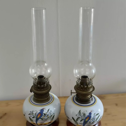 Pair vintage french oil - vintage,