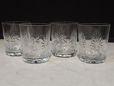 SET OF 4 CUT CRYSTAL~3 5/8"